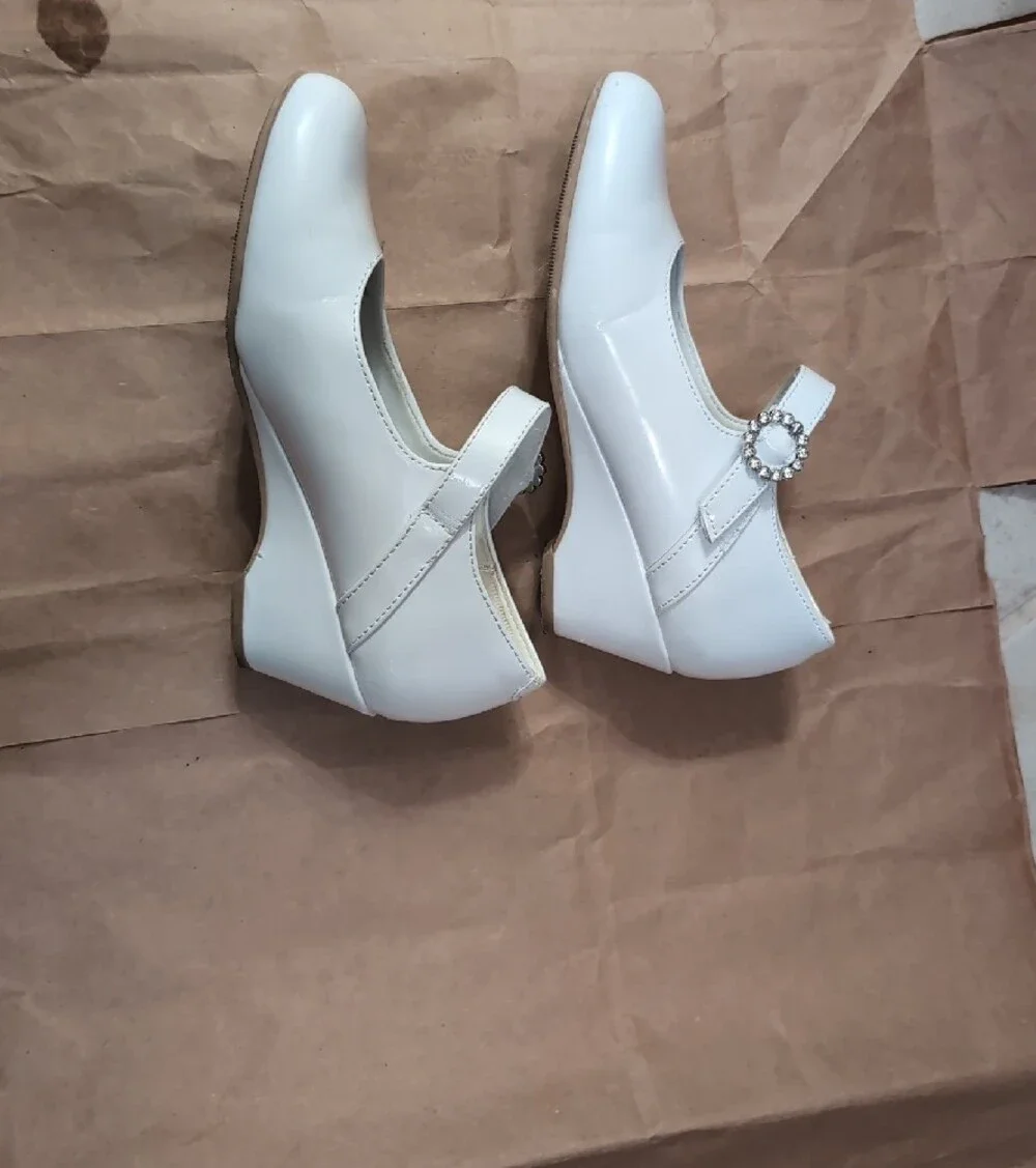Christie & Jill Girls' White Dress Mary Jane Shoes